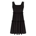 thumbnail image 6 of Summer Dresses For Women 2025 Sevevn Womens Summer Casual Square Neck Sundresses Cover up Flowy Tiered Sleeveless Mini Dress Beach Vacation Outfits, 6 of 8