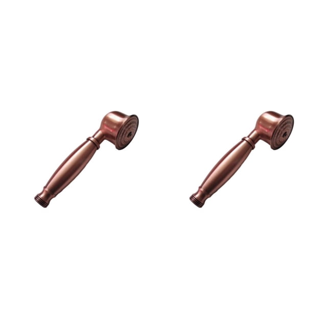 Matsuzay Cabezal de ducha de baño vintage, rociador de grifo montado en la pared impermeable portátil, soporte de ducha de mano resistente al Rojo Bronce 2piezas