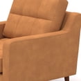 thumbnail image 3 of Juan 39 Inch Modular Chair with Tufted Back and Seat, Modern Brown Leather- Saltoro Sherpi, 3 of 5