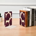 thumbnail image 6 of Acrylic Bookends 2 Pairs Decorative Book Stoppers for Home Office Desk Organizer Dark Red Carnations, 6 of 6