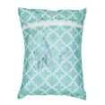 thumbnail image 3 of Contemporary Home Living Set of 6 Aqua Blue and White Moroccan Trellis Mesh Laundry Bags 15.75", 3 of 8