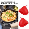 thumbnail image 2 of Manoplas de silicona para horno 2 uds. guantes para hornear aislados Clip de mano (rojo sandía) JShteea Libre de BPA, 2 of 6
