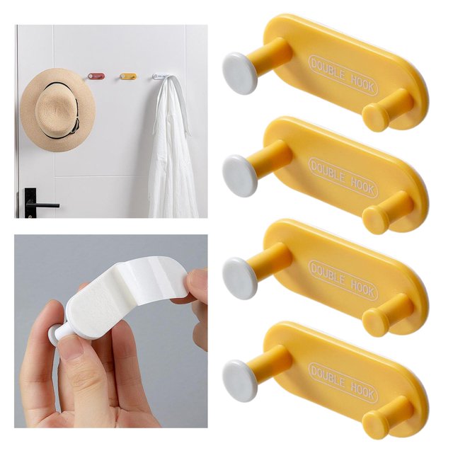 Ganchos adhesivos Macarena ABS Resistente Amarillo