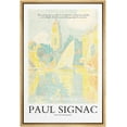 thumbnail image 1 of PixonSign Framed Canvas Print Wall Art Paul Signac Pastel Saint Tropez Nature Wilderness Illustrations Fine Art Rustic Scenic Relax/Calm Colorful for Living Room, Bedroom, Office - 24"x36" Natural, 1 of 5