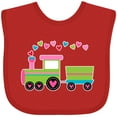 thumbnail image 3 of Inktastic Valentine Heart Train Boys or Girls Baby Bib, 3 of 4