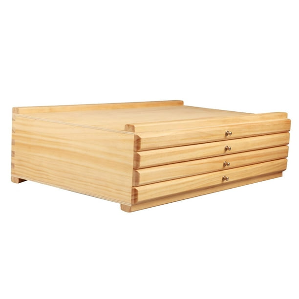 Rongfmy Artist Supply Storage Box Wooden Art Supplies Organizer Art