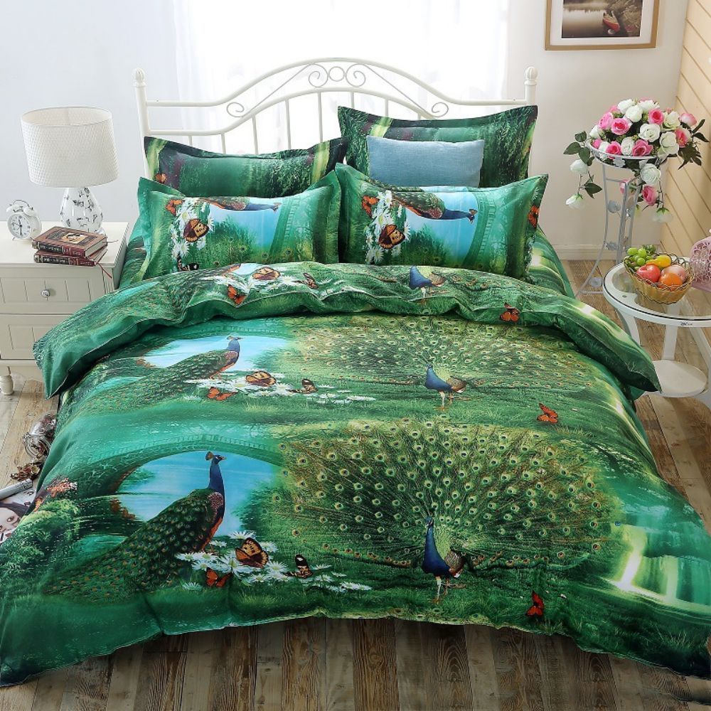 3D Cute Animal Tiger Lion Wolf Dog Print Duvet Cover