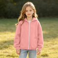 thumbnail image 6 of PureCasa Girls Zip Up Hoodies for 5-16 Years Full-Zip Sports Hooded Sweatshirts Jacket Casual Fall Hoodie with Pockets, 6 of 9