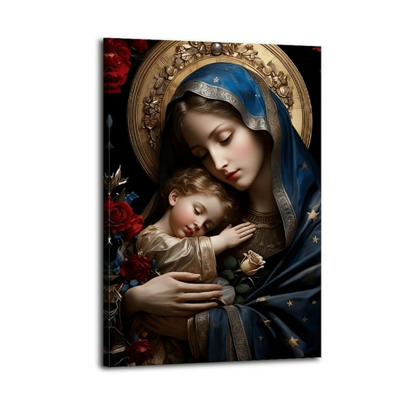 Madonna And Child Poster Great Nursery Wall Art for Home Decor, Mother's Day Gift, Posters for Bedroom, Office Or Living Room