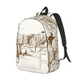thumbnail image 2 of Balery Western Desert Cowboys Vintage Canvas Backpack for Men and Women - Large Capacity, Durable Travel Laptop Bag for School, Work, Hiking, and Outdoor Activities, 2 of 7