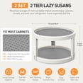 thumbnail image 4 of Lazy Susans Organizer, 2 Tier Rotating Spice Rack, 10 inch Non-Skid Lazy Susan Turntable Rack for Cabinet, Kitchen, Fridge, Bathroom Makeup Vanity Countertop, Under Sink Organizing(Set of 2), 4 of 7