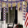 thumbnail image 6 of Topboutique Patriotic Tinsel Garland 8 Pcs 6.56 ft Metallic Star Red White Blue Garland 4th of July Decorations Independence Day Metallic Twist Hanging Garland for Staircase Railing,Total 52.5 ft, 6 of 7