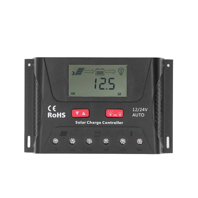 Controlador De Carga Solar PWM, Regulador De Panel Solar 30A Pantalla LCD Protección Múltiple Para Vehículos Recreativos Para Yates Para Generación De Energía Doméstica