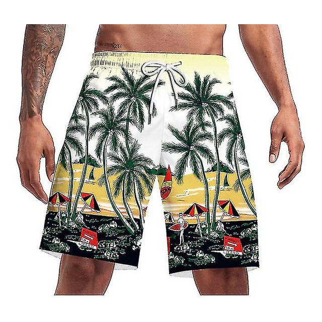 New Seaside Brand Beach Shorts Coconut Tree Creative 3d Digital Printing Beach Pants For Men