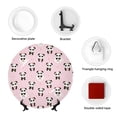 thumbnail image 4 of Yiaed Cute Kawaii Panda Print Bone China Decorative Plate Ceramic Dinner Plates Art Crafts with Display Stand-7in, 4 of 6