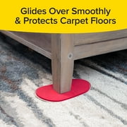 RUBY Movers Furniture Sliders for Carpet, As Seen on TV, Effortlessly Move Heavy Couches, Recliners, Bookcases & Appliances with Ease, Extra-Large Size Fits Bulky Legs. Move Furniture by Yourself.