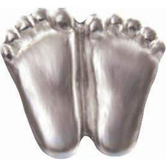 Precious Feet, Silver-Colored, Spanish Fetal Dev Card Jewelry, Lapel Pin
