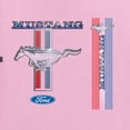 thumbnail image 2 of Wild Bobby, Ford Mustang Classic Pony USA Logo Emblem, Cars and Trucks, Front and Back Unisex Crewneck Graphic Sweatshirt, Light Pink, X-Large, 2 of 4