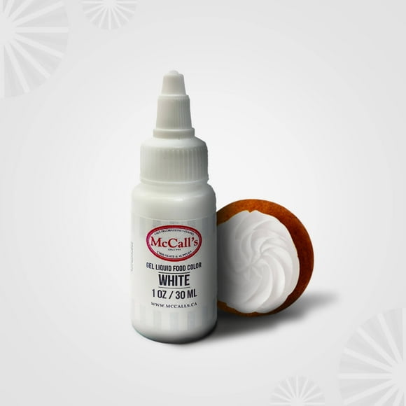 GEL LIQUID FOOD COLOR WHITE 30ml, 1oz