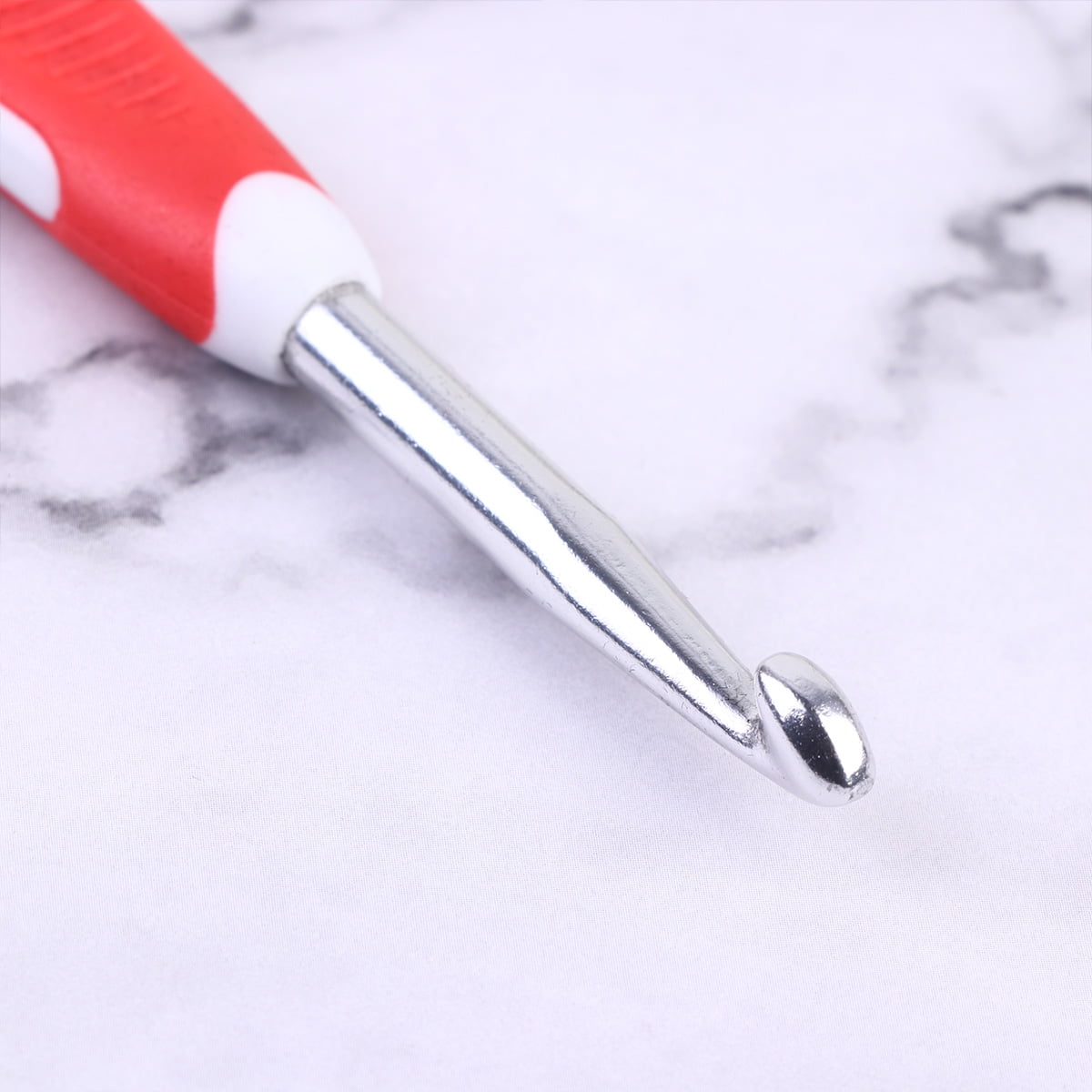 Minkissy Small Crochet Hooks 9Pcs Black Tpr Plastic Handle Ergonomic For Knitting Tools