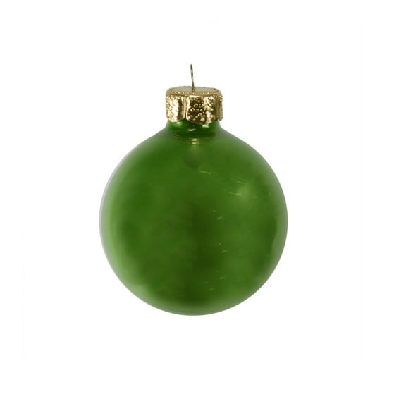 Whitehurst Petite Pearl Finish Glass Christmas Ball Ornaments - 1.25" (30mm) - Soft Green - 40ct