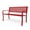 Red, variant on HarmonyStrings 50" Outdoor Bench Metal with Floral Back, Garden Bench Front Porch Benches for Yard Patio Entryway Park, 800lb Capacity - Blue