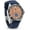 Teal Blue & Brown, variant on ''The Castaway'' Hawaiian Koa Wood Watch (47 mm Diameter, Copper and Leather Band)
