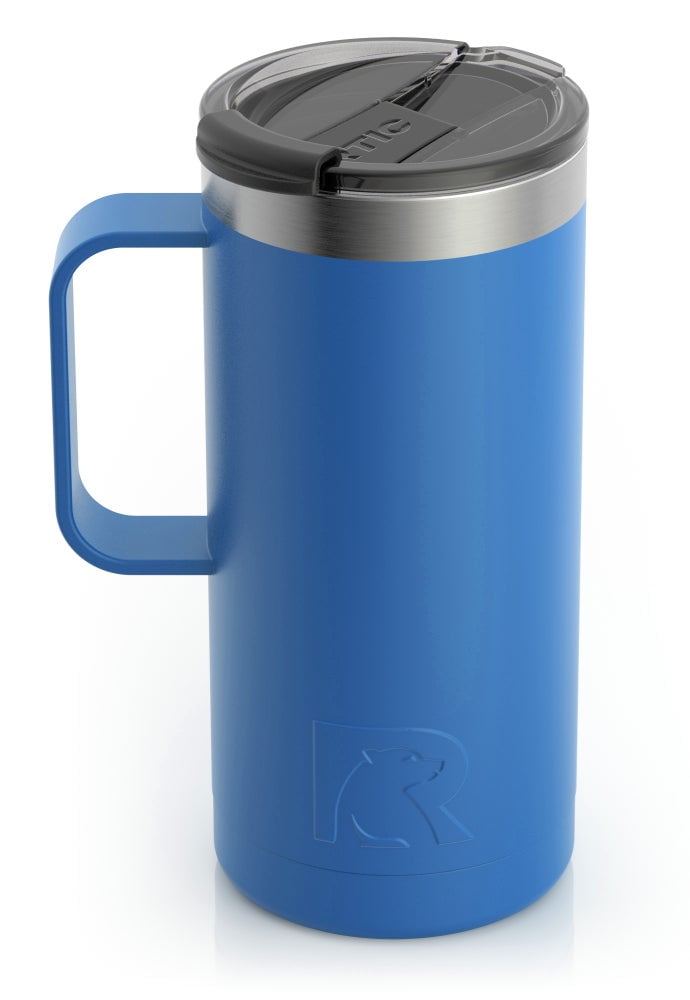 RTIC 16 oz Coffee Travel Mug with Lid and Handle, Stainless Steel  Vacuum-Insulated, Hot and Cold Drink, for Car, Camping, Pond 