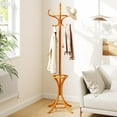 thumbnail image 2 of Coat Rack with Umbrella Holder, 73 Inch Freestanding Coat Hanger Stand with 12 Hooks, Wooden Entryway Coat Tree for Clothes, Bags, Hats, Scarves, Living Room, Bedroom, Hallway (Natural), 2 of 18