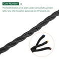 thumbnail image 3 of Uxcell 2 M/6.6 Ft 3 Core 18AWG Vintage Twisted Cloth Covered Electrical Wire Black, 3 of 5