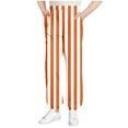 thumbnail image 3 of HAOTAGS Girls Striped Sweatpants(3-15), Casual Lounge Pants Elastic Waist Long Pants Orange 11 Years-12Years, 3 of 7