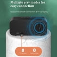 thumbnail image 2 of Radio Numérique Réveil Haut-Parleur Bluetooth avec Affichage LED de l'Heure et Alarme et Surface Miroir pour Bureau, 2 of 9