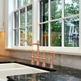 thumbnail image 3 of Two-Handles Copper Bridge Kitchen Faucet with Side Sprayer, 3 of 5