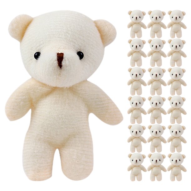 24 Uds Mini oso colgante Animal relleno oso de peluche encantos decoración DIY Mini oso muñeca accesorio