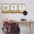 thumbnail image 4 of Stupell Industries Contemporary Plant Vases Botanical & Floral Painting Gold Floater Framed Canvas Art Print Wall Art, 17 x 21, Set of 3, 4 of 10