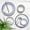 Rustic White with Blue Rim, variant on 16-Piece Stoneware Dinnerware Set - Service for 4, Ceramic Plates and Bowls Sets, Chip Resistant, Rustic Dishware, Microwave & Dishwasher Safe Kitchen Dishes