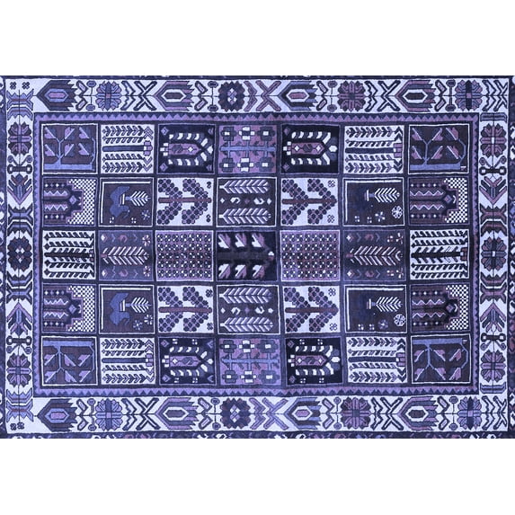 Ahgly Company Indoor Rectangle Persian Blue Traditional Area Rugs, 7' x 10'
