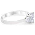 thumbnail image 2 of Teardrop Three Stone Wedding Ring Pear Cubic Zirconia 925 Sterling Silver size 7, 2 of 6