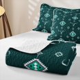thumbnail image 4 of meiyoeat Rustic Western Aztec Quilt King For Kids,Retro Farmhouse Bull Skull King Coverlet Set For Boys,3pcs, 4 of 7