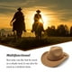 thumbnail image 3 of Sombreros de vaquero Sonducket gorras suaves y cómodas para hombre correas trenzadas gorra multifuncional ligera, 3 of 6