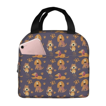 Insulated Lunch Bag for Women Men - Cute Dog Bone Leakproof Cooler Lunch Box for Women Men  Lunch Tote Bags for Work School Picnic Travel