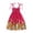 A, variant on vigerkar Girls Bohemian Dresses Floral Sleeveless Rainbow Beach Sundress with Necklace 2-9T (C, 6-7 Years)
