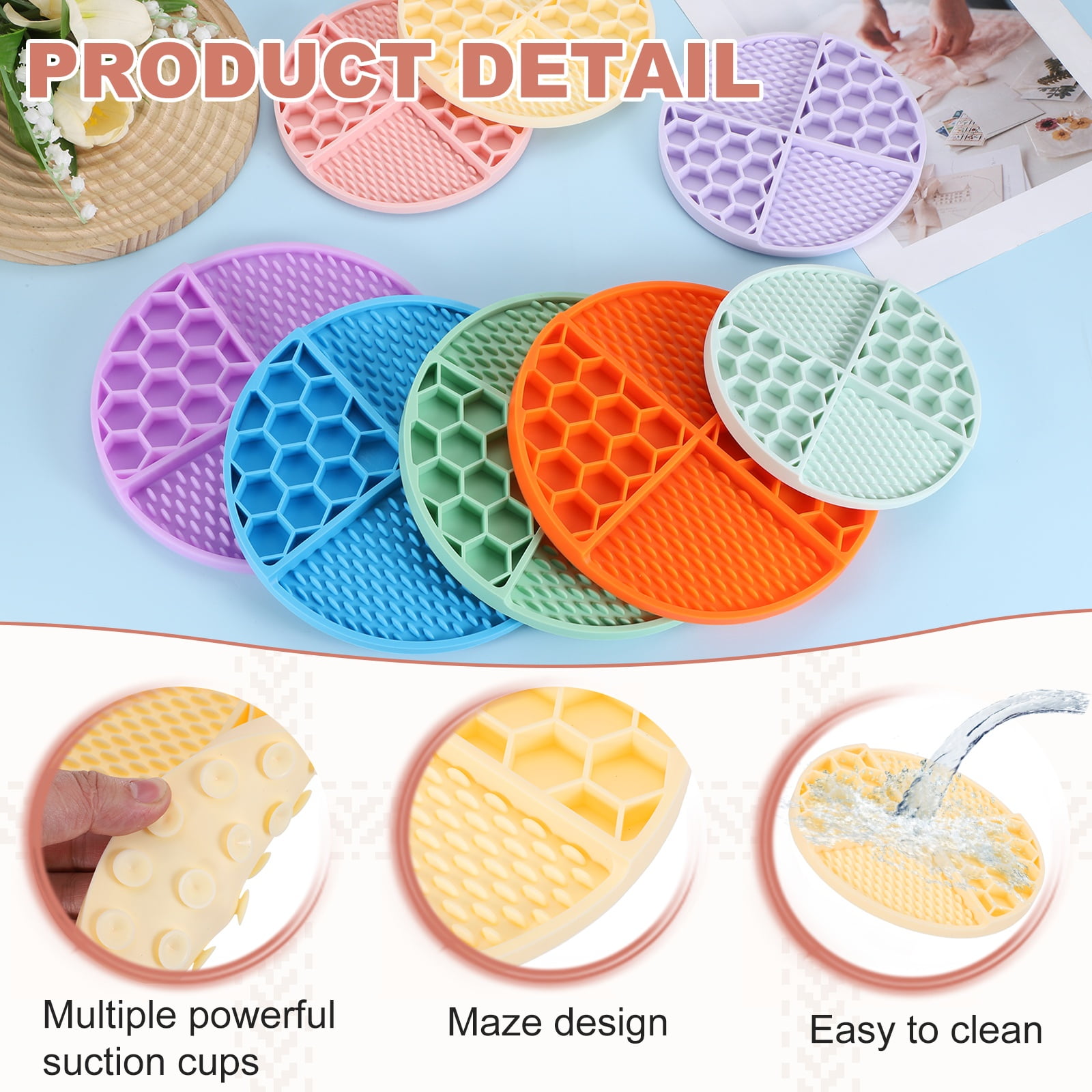Uxcell Slow Feeder Dog Bowls, Puzzle Slow Eater Dog Food Bowl, (Yellow & Diameter: 8.27"), Intended for Fast Eater Small / Medium Dogs / Helps Prevent Abdominal Gas Anti-Choking