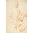 thumbnail image 2 of Thomas Hudson 11x14 Black Ornate Wood Framed Double Matted Museum Art Print Titled: Portrait of George Graham (ca. 1739), 2 of 5