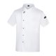 thumbnail image 1 of Chaqueta de chef con botones a presión para hombre, manga corta, uniforme ejecutivo para camarero Blanco xxxl, 1 of 9