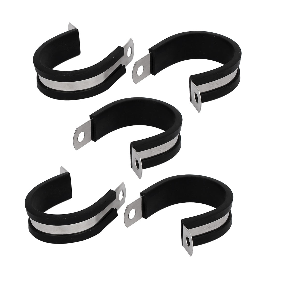 Lot De 5 Attaches P Doublées Caoutchouc EPDM 28mm - Uxcell, Inox 304, Pour Câbles/tuyaux