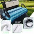 thumbnail image 5 of Golf Cart Seat Covers for 2 Seater,Blue Ocean Microfiber Cart Seat Towel Blanket,Beach Blue Green Stripes Waves Watercolor Absorbent Breathable Non Slip Bench Seats Protector for Golf Course 51"x31", 5 of 9