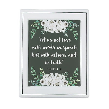 UPC: 0192073802459 | Let Us Not Love With Words Wall Sign – Home Decor – 1 Piece