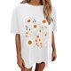thumbnail image 5 of Faldas Cortas para Mujeres, Impresión de Flores Casual Oversized Camiseta de Manga Corta Top Hecho de 95% Poliéster 5% Spandex para Primavera Verano, Falda Corta de Verano, 5 of 7