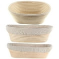 thumbnail image 3 of 1 Pc Bread Proofing Baskets Rattan Bowl Bread Fermentation Basket with Cloth Cover, 3 of 9